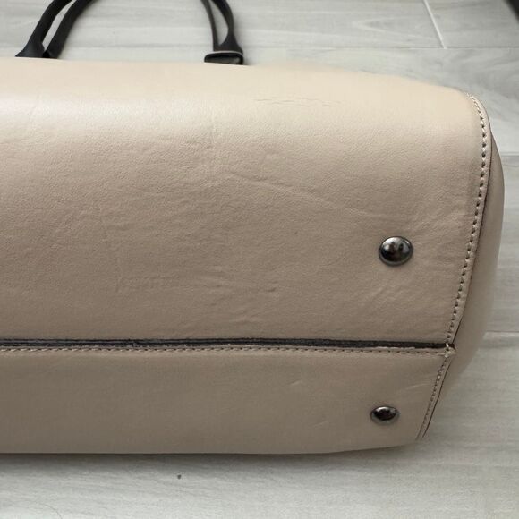 Vittoria Napoli Color-block Tote Bag Leather Made in Italy - Picture 8 of 11